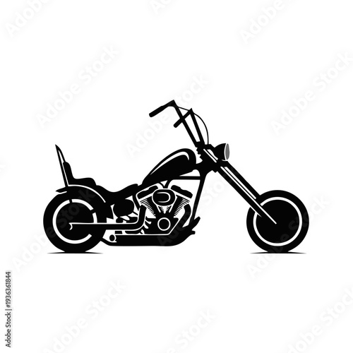 Classic Silhouette: A sleek motorcycle, rendered in monochrome, embodies the spirit of freedom and adventure with its timeless design and powerful form.