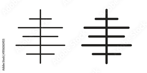 Align center icon linear symbol. Vector Designs.