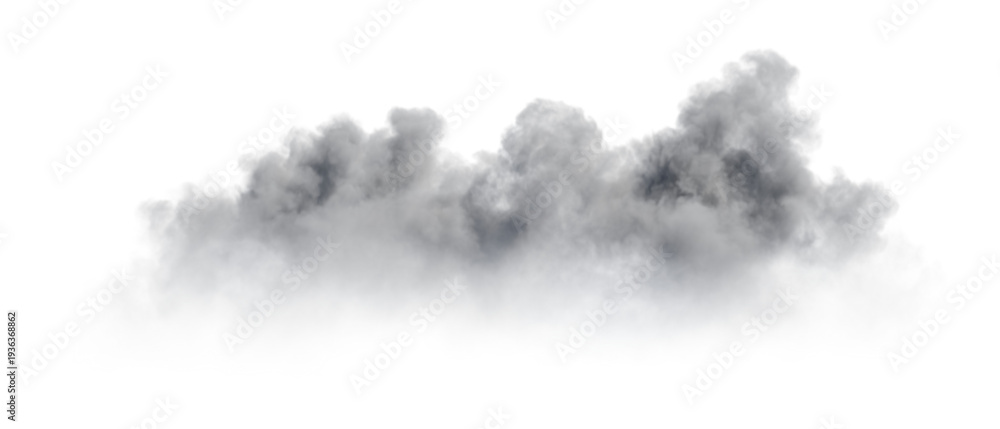 Εκτύπωση καμβά Large dark cloud floating in the sky on the rainy season with isolated on transp