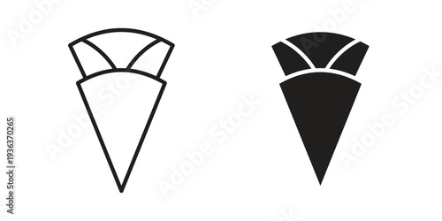 Crepe icon linear symbol. Vector Designs.