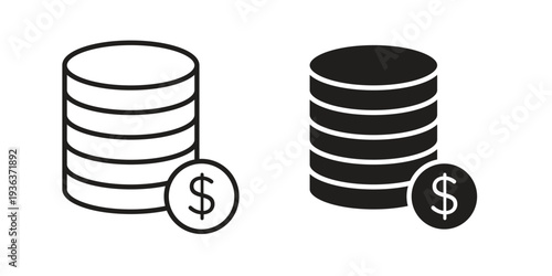 Earning icon linear symbol. Vector Designs.