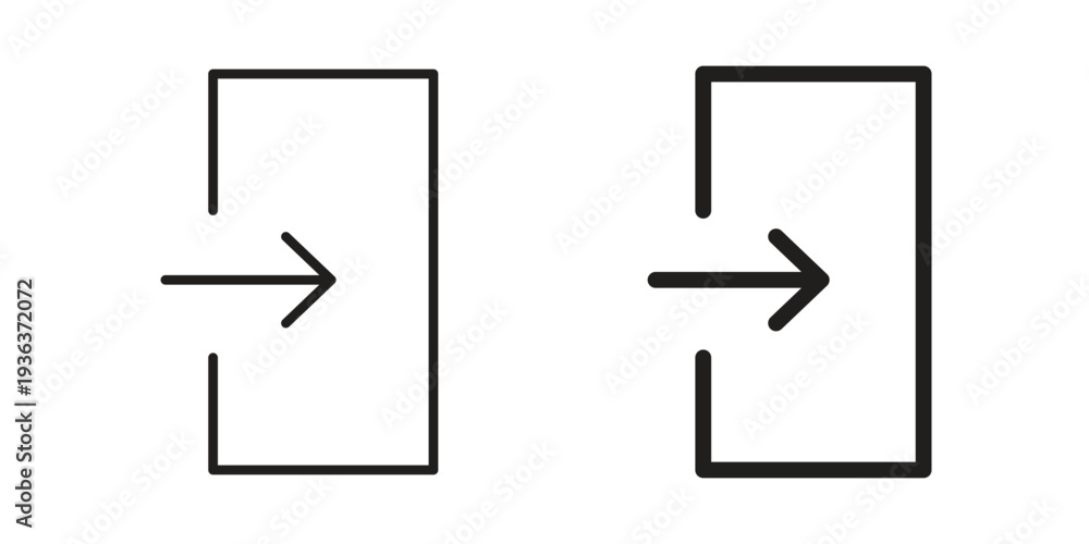 Fototapeta premium Enter icon linear symbol. Vector Designs.