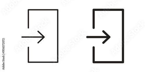Enter icon linear symbol. Vector Designs.