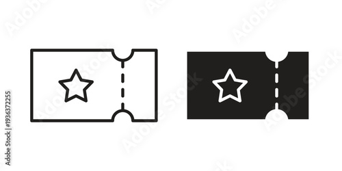 Event pass icon linear symbol. Vector Designs.