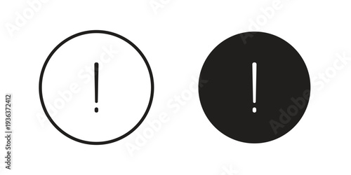 Exclamation interface icon linear symbol. Vector Designs.