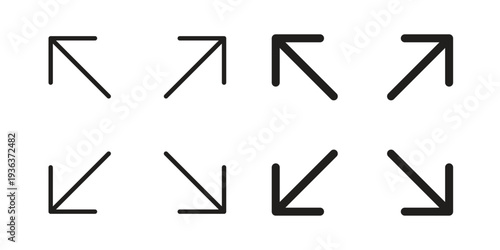 Expand icon linear symbol. Vector Designs.