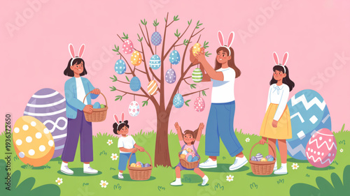 Earth surrounded by lush greenery and sunny sky with clouds symbolizing nature and environmental conservation