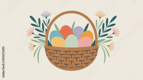 Earth day 2024 illustration of forest landscape inside recyclable plastic bottle with trees and hills on eco friendly beige background