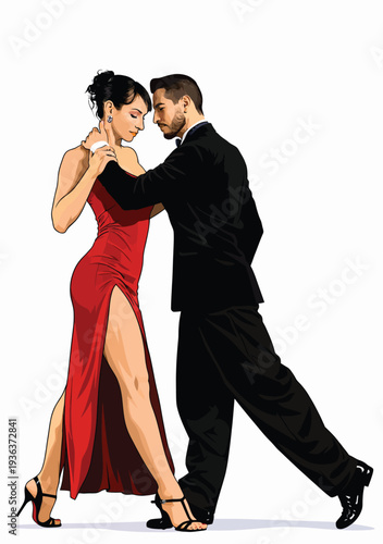 071-08-Couple sharing a passionate tango dance, moving with elegance and romance