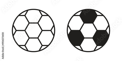 Football icon linear symbol. Vector Designs.