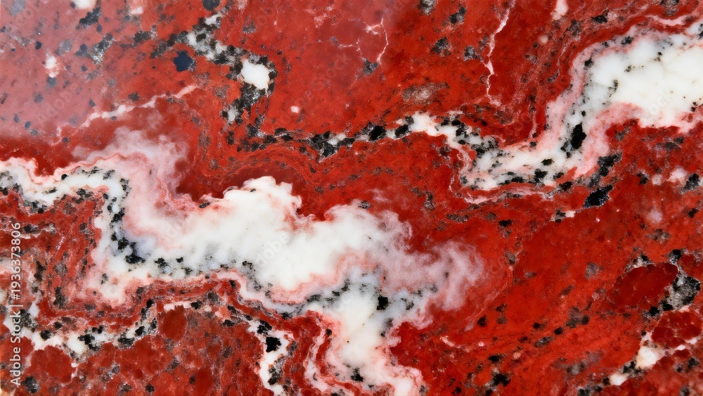 Fototapeta premium Red and white marble texture