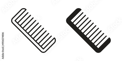 Hair brush icon linear symbol. Vector Designs.