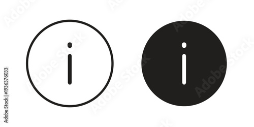 Info icon linear symbol. Vector Designs.