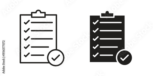 List check icon linear symbol. Vector Designs.