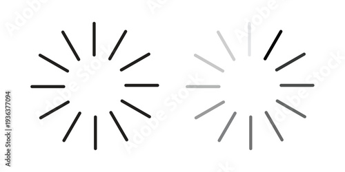 Loading icon linear symbol. Vector Designs.