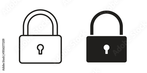 Lock icon linear symbol. Vector Designs.