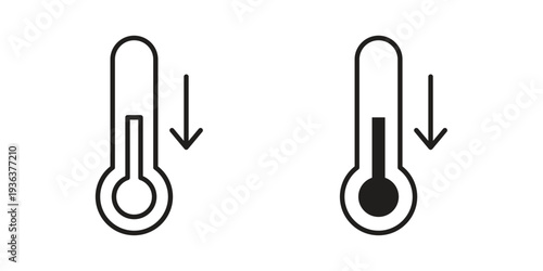 Low Temperature icon linear symbol. Vector Designs.