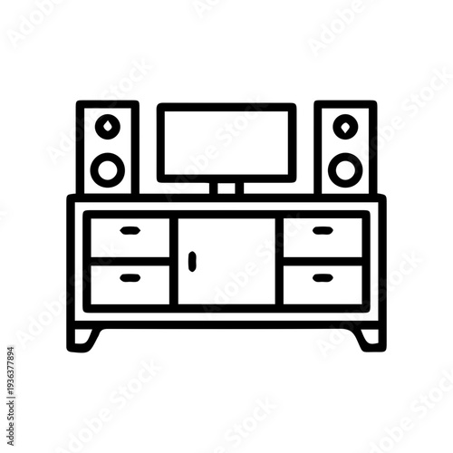 Home Entertainment Setup Icon
