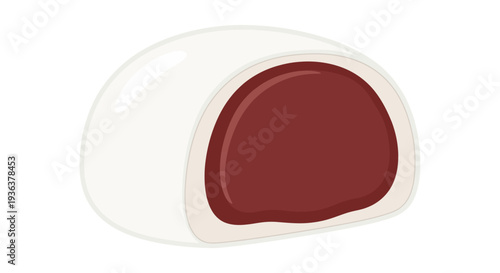 Japanese Mochi Dessert with Red Bean Filling