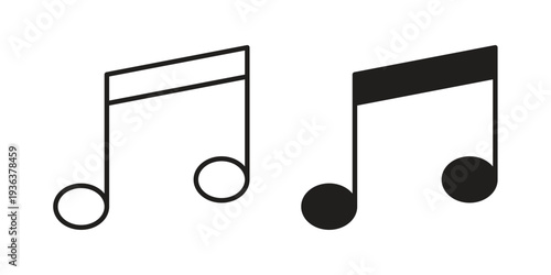 Music icon linear symbol. Vector Designs.