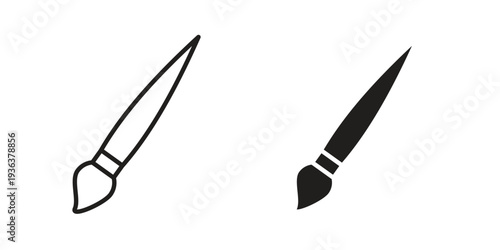 Paint brush icon linear symbol. Vector Designs.