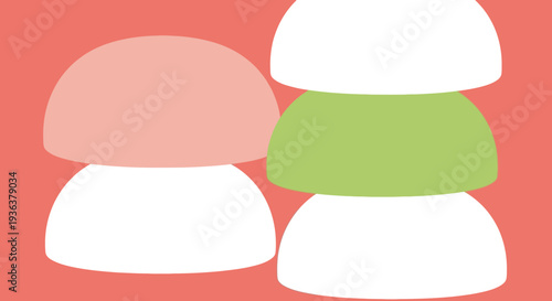 Cute Mochi Stacked Dessert