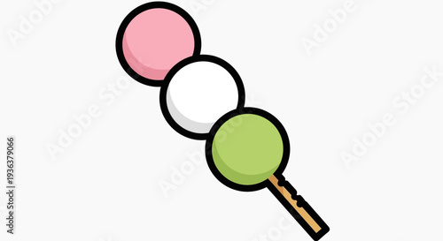 Hanami Dango Skewer - Pink, White, Green Japanese Sweet