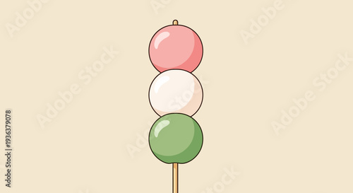 Hanami Dango, Japanese Sweet Skewered Balls