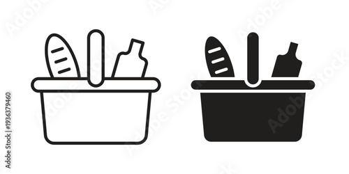 Picnic icon linear symbol. Vector Designs.