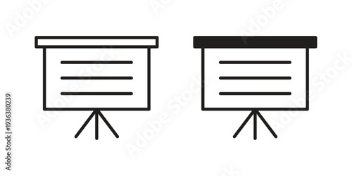 Presentation icon linear symbol. Vector Designs.