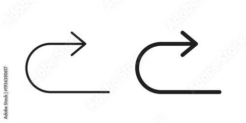 Redo icon linear symbol. Vector Designs.