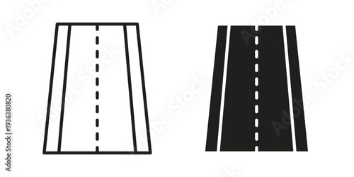 Road icon linear symbol. Vector Designs.
