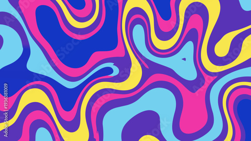 Colorful abstract waves swirl and blend in a vibrant composition.