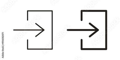 Sign out icon linear symbol. Vector Designs.