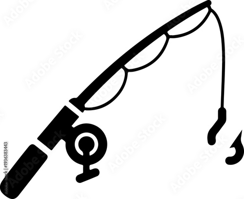 Vector fishing rod icon