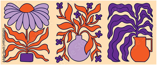 poster floral decoration modern style