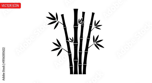 Bamboo Stalks Silhouette