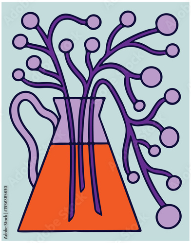 poster floral decoration modern style