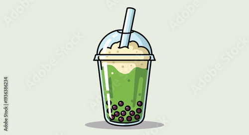 Bubble Tea Drink Illustration