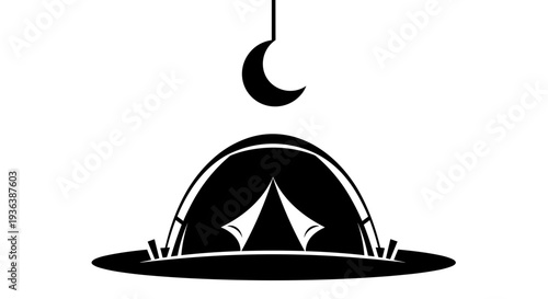 Black Magic Hat with Crescent Moon.
