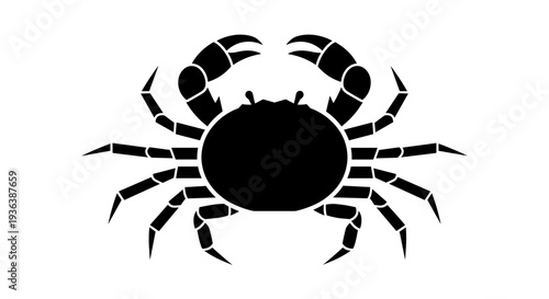 Black Silhouette of a Crab 1.