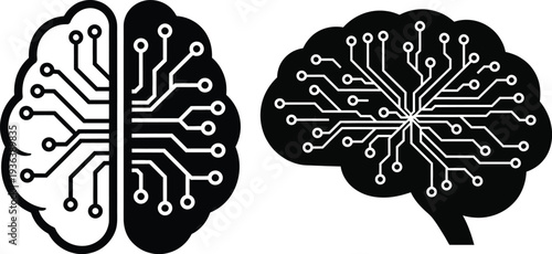 Artificial Intelligence Technology Vector Icons