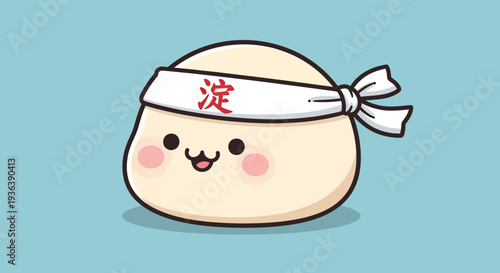 Cute Bao Bun Character with Headband