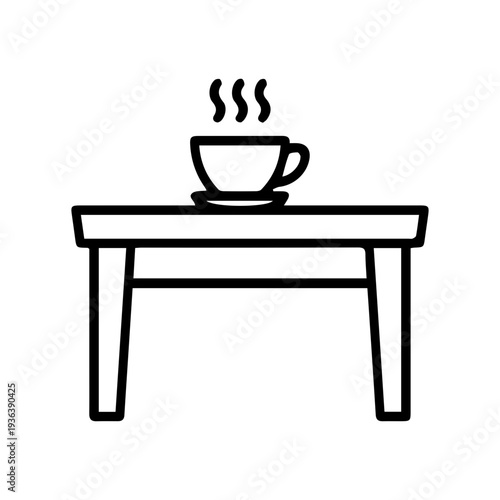Hot Drink on Table Icon