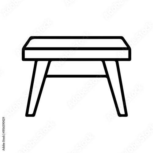 Minimalist Bench Outline Icon