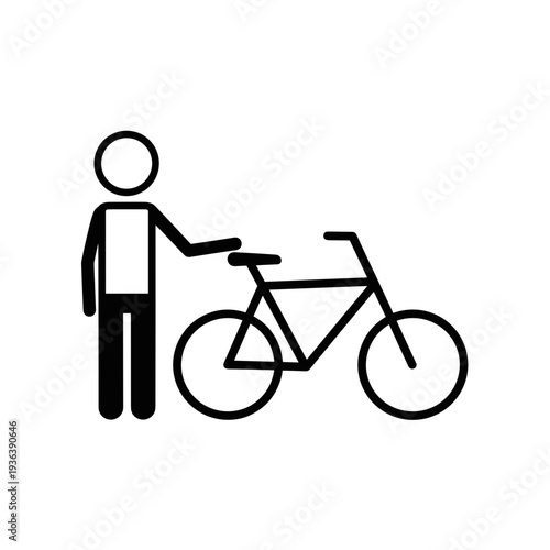 Illustration of an eco-friendly transportation concept for urban planners and marketers promoting cycling