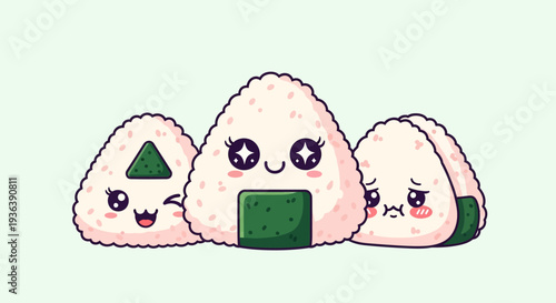 Cute Onigiri Characters