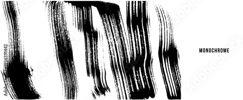 筆文字 抽象背景 垂直ライン 掠れ 滝 毛筆 ブラシストローク 和風 ベクター