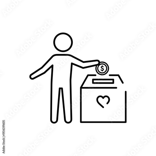 Donation concept for charity events, fundraising campaigns, and philanthropic organizations