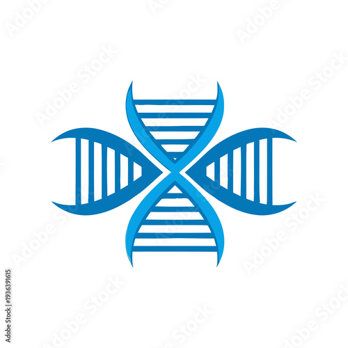 Stylized DNA Double Helix Structure Symbolizing Genetics and Biotechnology.